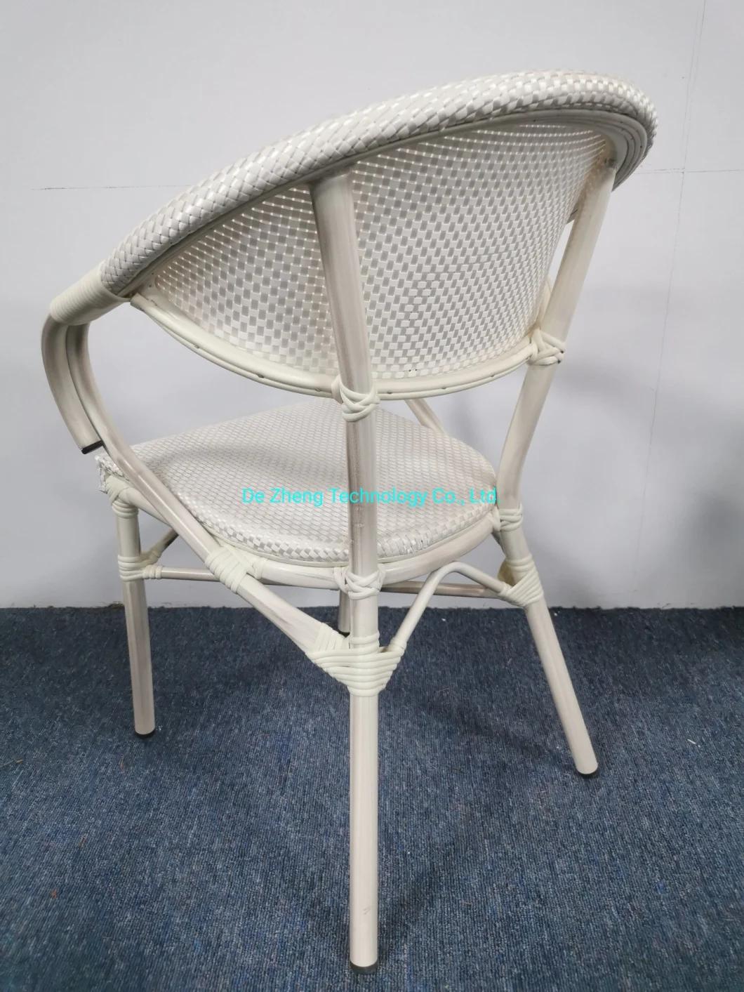 High Quality Powder Aluminum Wicker Chair Waterproof Garden Rattan Wicker Chair
