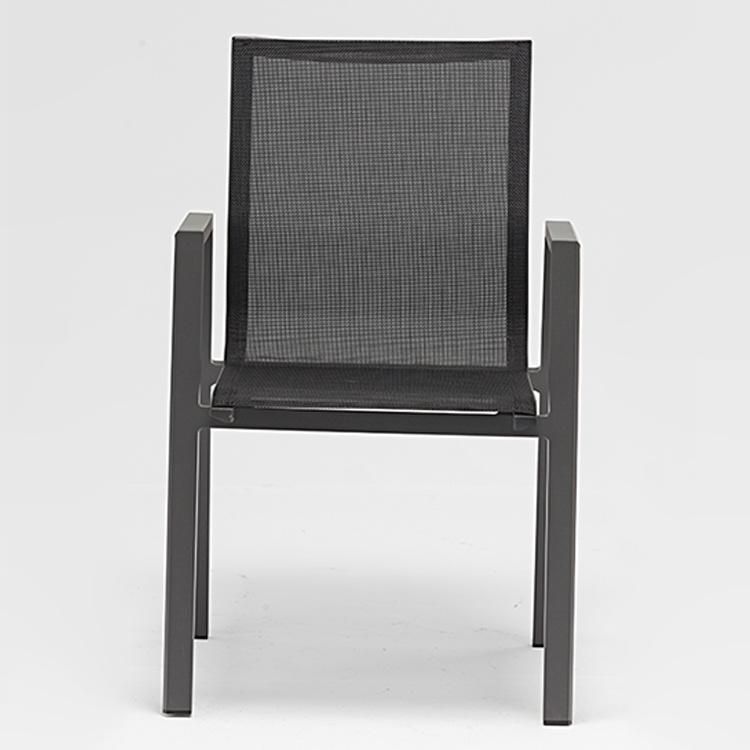 Weatherproof Batyline Outdoor Aluminum Chairs Restaurant Use
