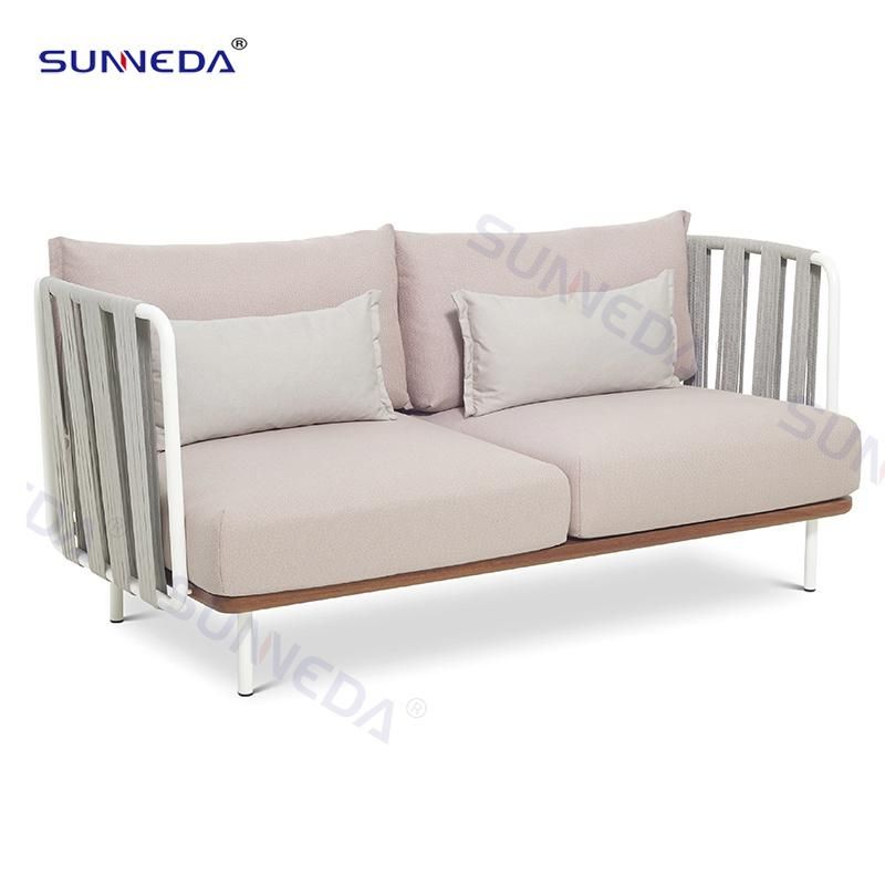 Luxury Modern Aluminum Rope Leisure Sofa Outdoor Garden Chair