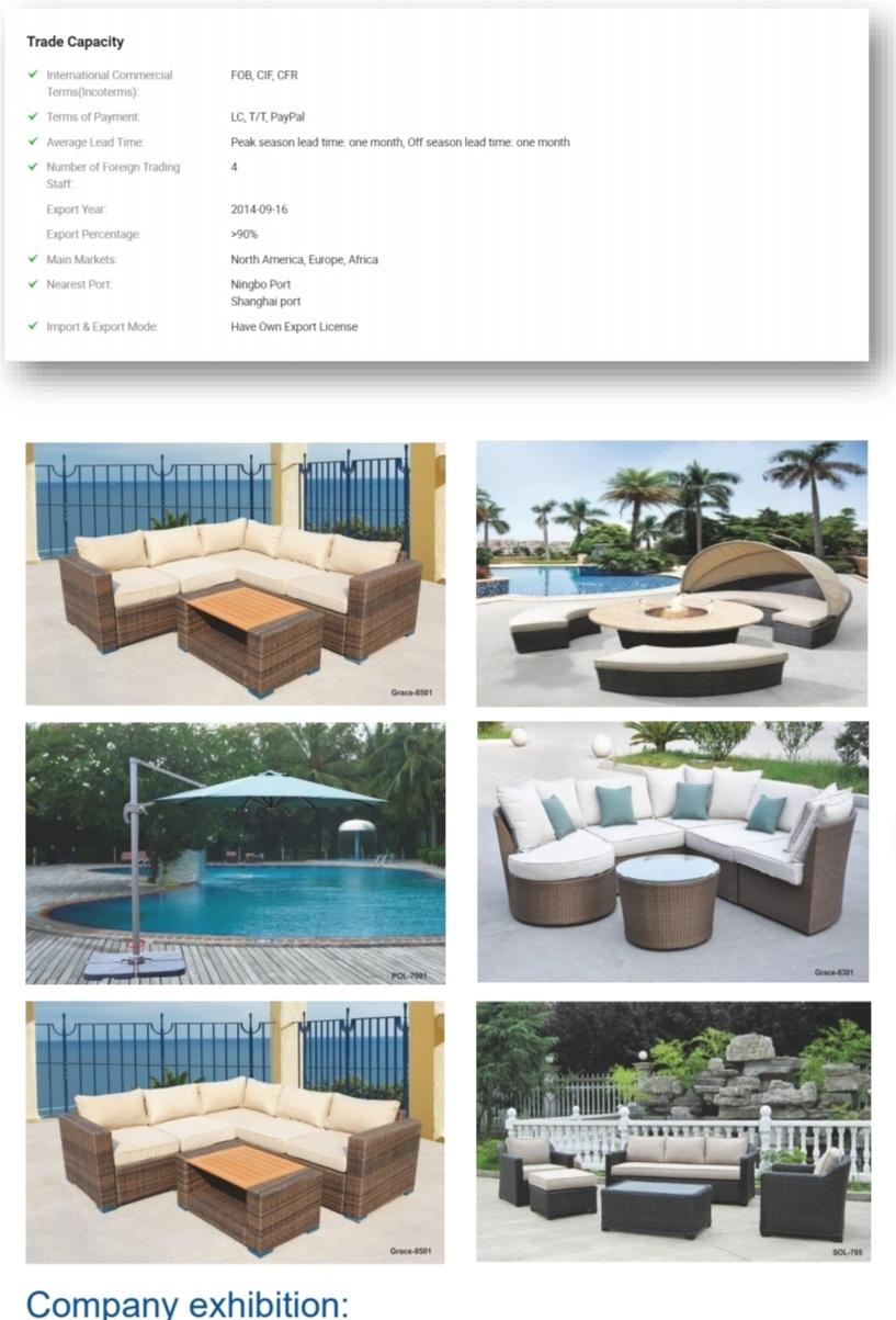 Outdoor Furniture for Garden Comfortable Use Rattan Sofa Set