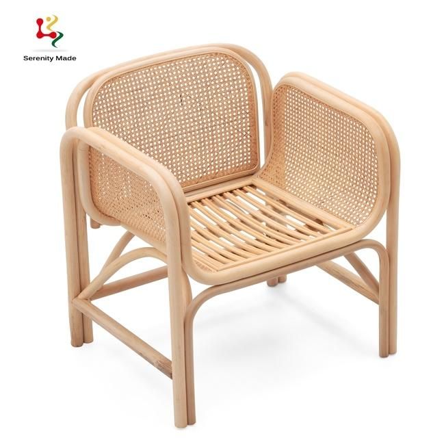 Popular Hot Sale High Quality Comfortable Home Using Real Natural Rattan Single Arm Chair