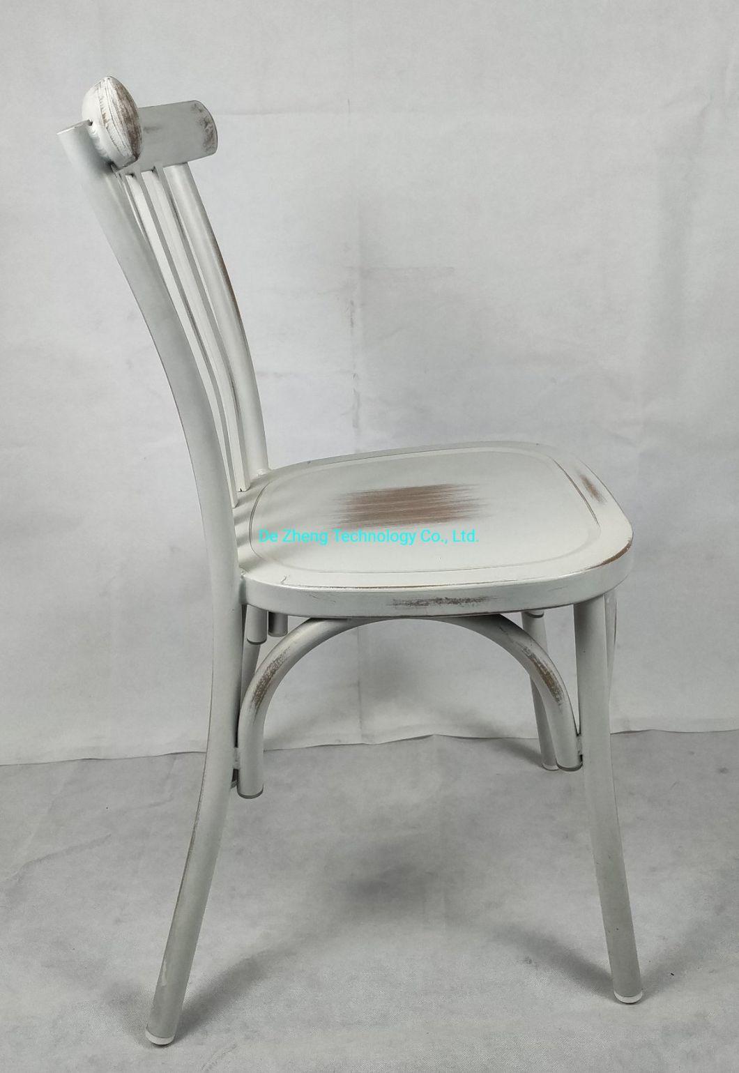 Outdoor Shop Anti-Rusting Aluminum Chair Vintage Painting Garden Bistro Bar Chair