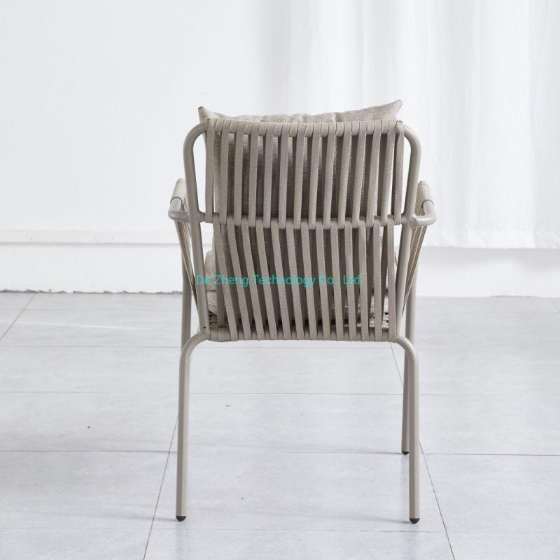 New Design Rope Chair Cheap Foshan Best Wholesale Chair Wood and Rope Seat High Quality Garden Chair
