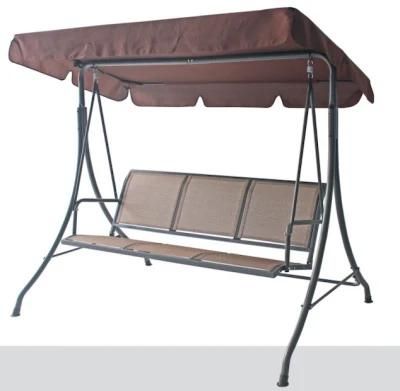 Outdoor Stable Textilene Swing Chair for Three-People