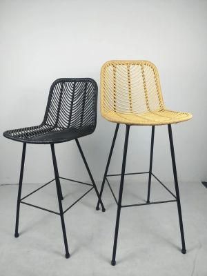 Hot Sale Durable Outdoor Weather Resistant Hotel Rattan Furniture Bar Stool Chair