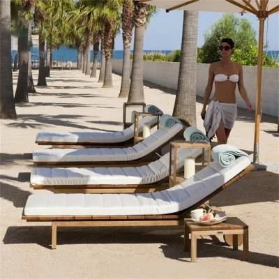 Modern Home Furniture Outdoor Sun Lounger Aluminum Tube Swimming Pool Beach Reclining Daybed