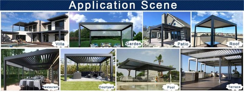 Motorized Wall Mounted Garden Patio Aluminum Pergola