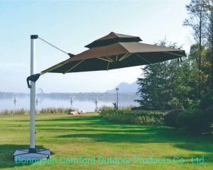 Acrylic Fabric Parasol / Aluminum / Wind-Resistant / Hand Crank