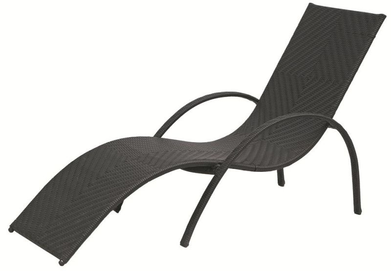 Brown Beach Leisure Chair Indoor Rattan Pool Lounge Sofa