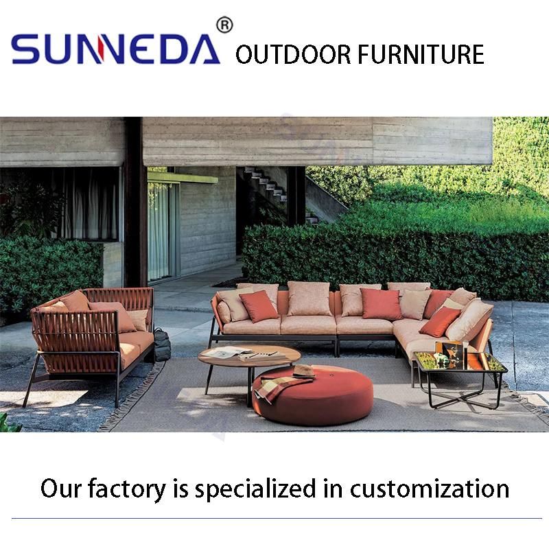Italian Style Leisure Comfortable Fashion Cushion Luxury Modern Outdoor Sofa