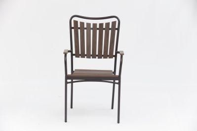 Retro Bar Furniture Leisure Facilities Aluminum Steel Dining Sidechair Bar Dinging Distress Outdoor Handrails Chair Furniture