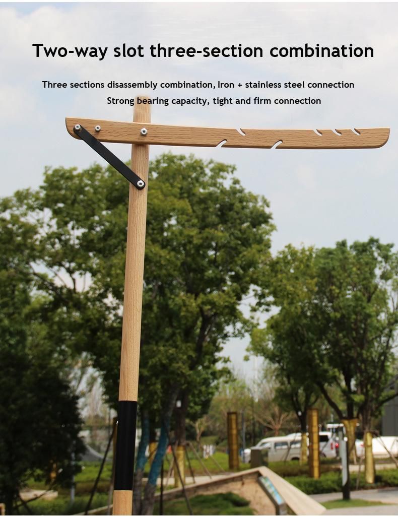 Factory Direct Sale Solid Oak Wood for Outdoor Camping Hanging Stand.