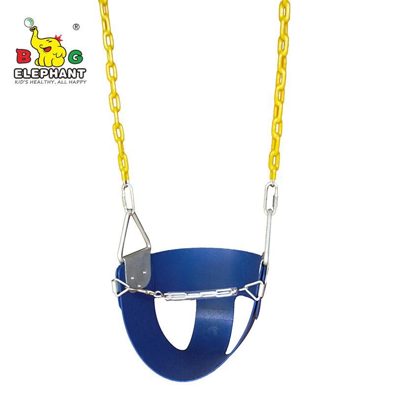 EVA Plastic Infant Half Bucket Swing with Chains