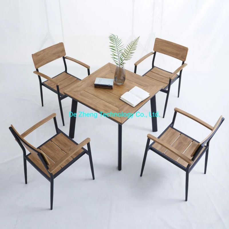 China Big Factory Good Price Teak Wooden Restaurant Bar Coffee Dining Table