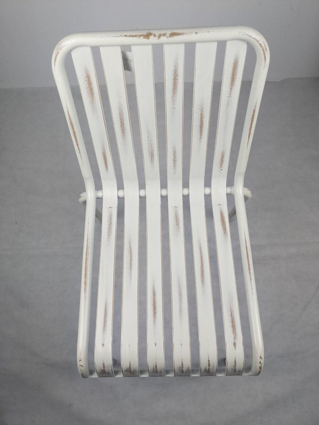 Outdoor Customized Furniture French Bistro Restaurant Rattan Cafe Patio Armless Chair