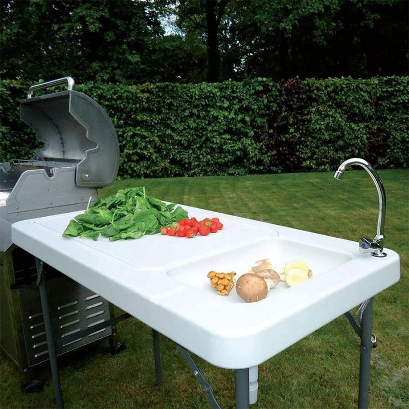 Portable Folding Outdoor Fish Fillet Table for Cleaning Catting Filet