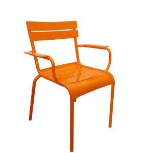 701b-H45-Alu Luxembourg Chair in Orange