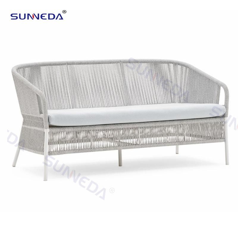 Hotel Patio Presentable Outdoor Villa Aluminum Frame Modern Leisure Wicker Rattan Patio Hotel Restaurant Outdoor Garden Furniture Sofa