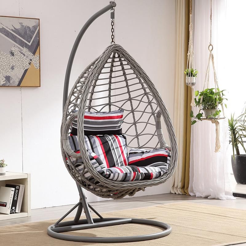 Best Design Headrest Outdoor Garden Wicker Ratten Hanging Swing Chair