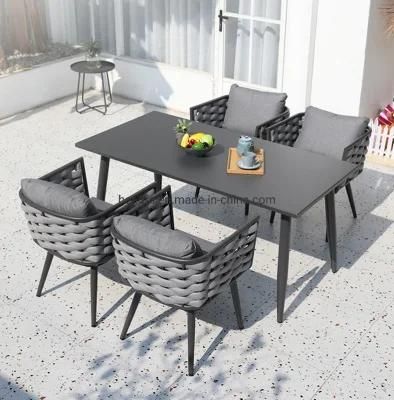 Garden Home Furniture Modern Outdoor Aluminium Plastic Wood Table