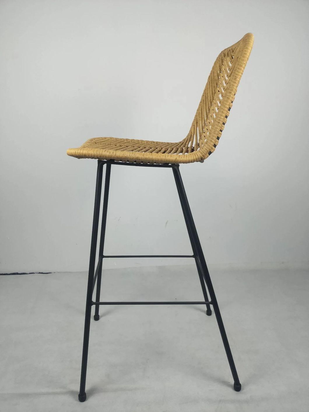 Hot Sale Durable Outdoor Weather Resistant Hotel Rattan Furniture Bar Stool Chair