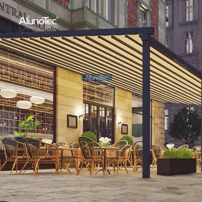 Customized Luxury Electric Metal Pergola Retractable Sunshade Awnings Waterproof Aluminum Gazebo