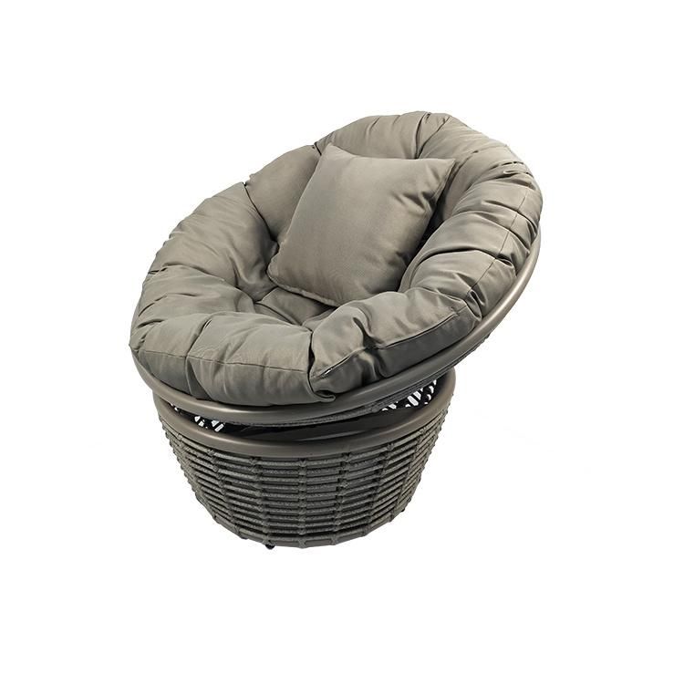 Wholesale Italian Style Modern Cast Aluminum Rattan Wicker High Back Single Sofa Chair