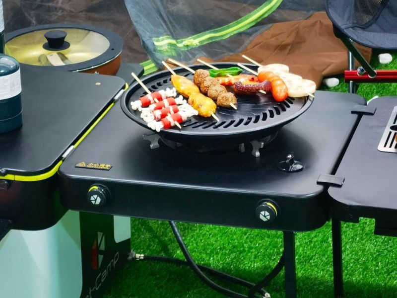 Outdoor Multifunctional Grill Table for Camping
