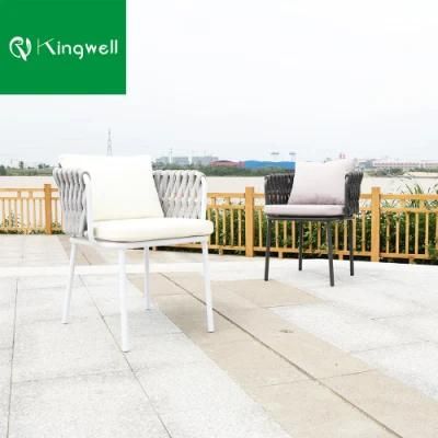 Bistro Pure Aluminum Dining Armchair with Olifen Rope for Banquet