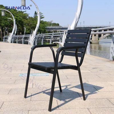 Leisure Patio Dining Chair with Stackedchair Structure Easy Storage
