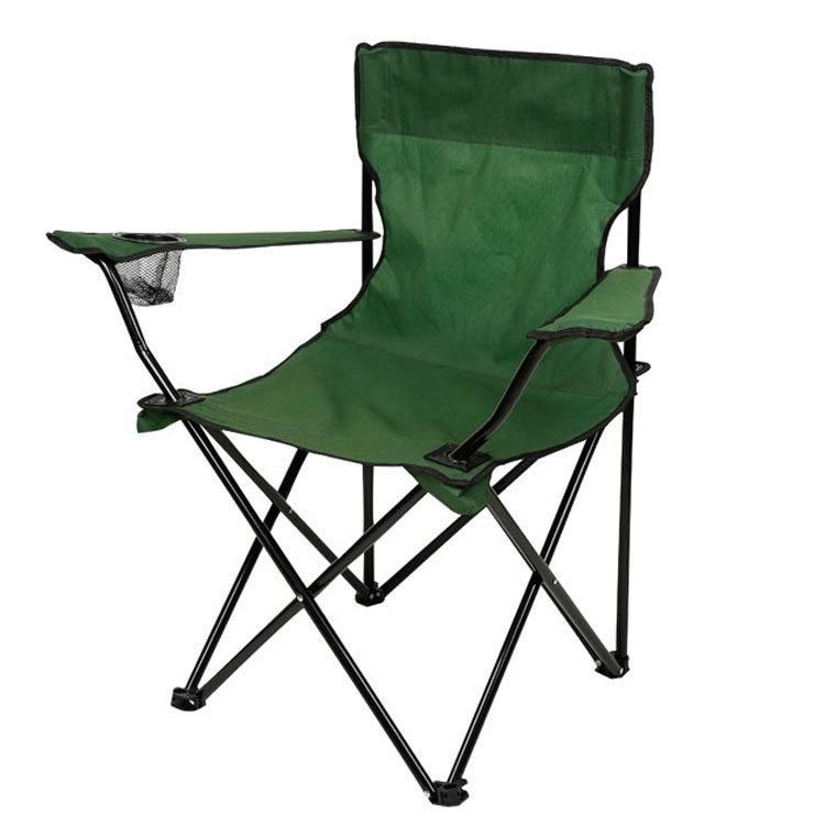 Camping Leisure Simple Portable Fishing Beach Outdoor Folding Chair with Backrest Armrest