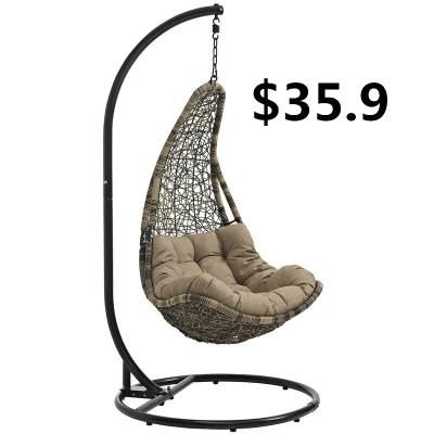 Hanging Patio Rattan Outdoor Swing Elasticity Egg Garden Leisure Chair