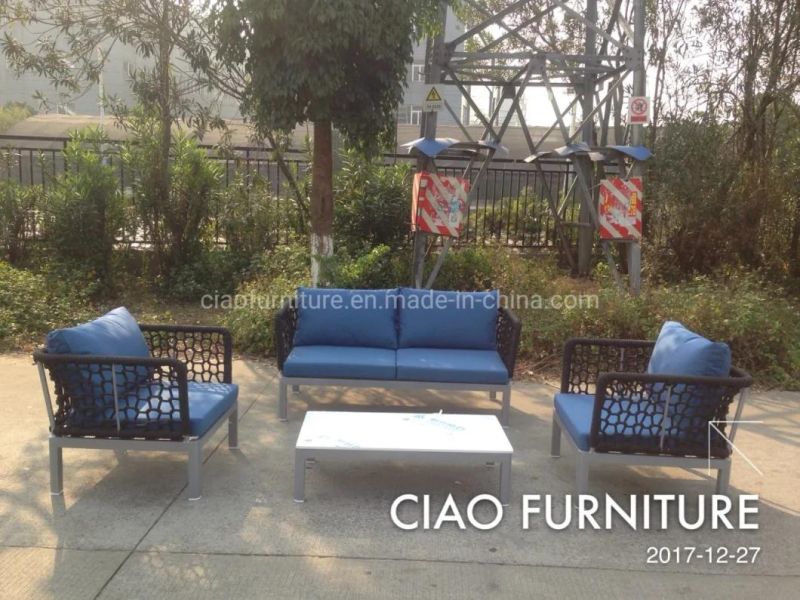 Outdoor Patio Rope Weaving Popular Garden Sofa Set Outdoor Furniture with Cushion