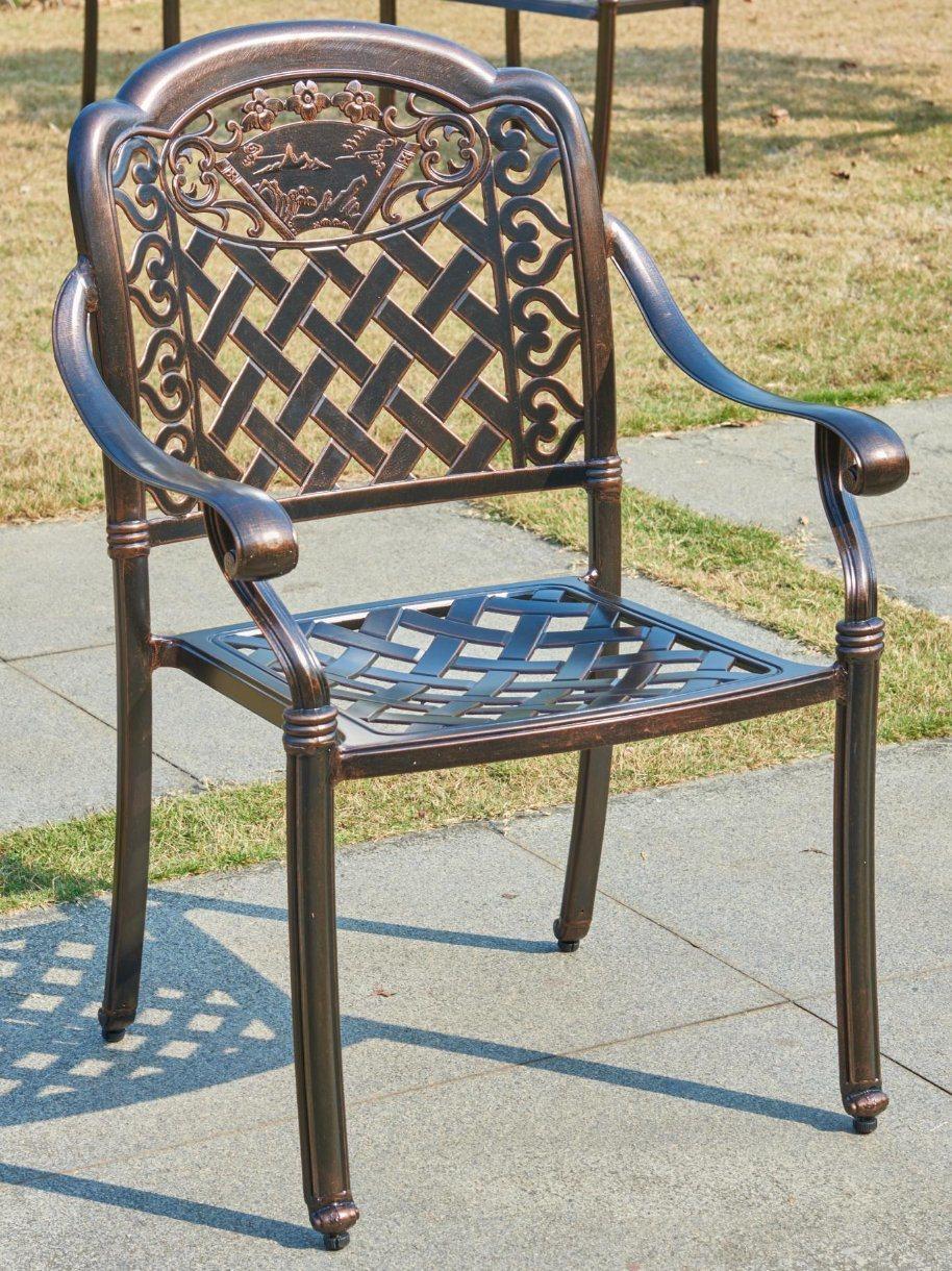 Aluminum Garden Bandage Chair Coffee Stackable Chair Patio Furniture