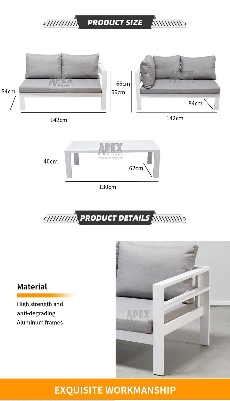 Metal Functional Garden Patio Swimming Pool Morden Outdoor Lounger Sofa