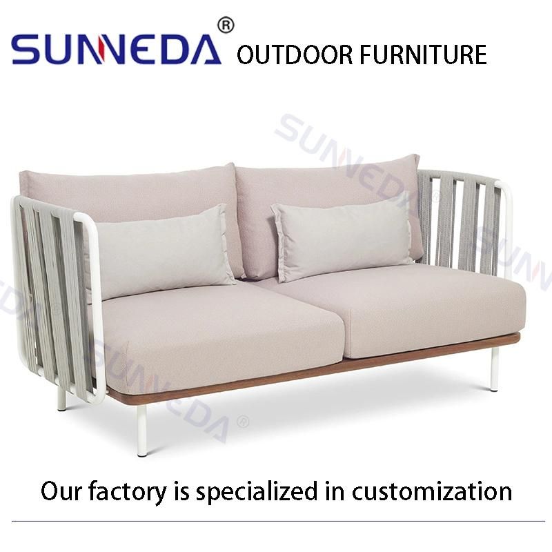 Nordic Style Soft Cushion Weaving Design Sofa Outdoor Furniture Set