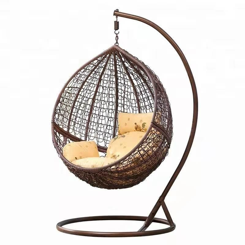 Modern Balcony Hotel Swivel Rolling Rattan Garden Hanging Swing Chair