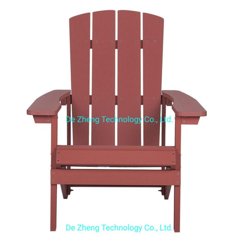 Outdoor Polywood Beach Adirondack Chair Hotel Pool and Balcony Chaise Lounge with Grain Touch