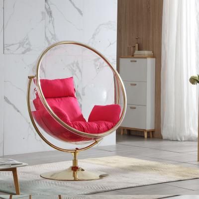 Acrylic Space Bubble Chair Semi Spherical Suspension Chair