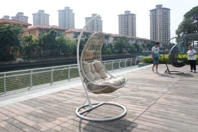 New 150kg OEM Foshan Outdoor Wicker Swing Black Chair with Cheap Price