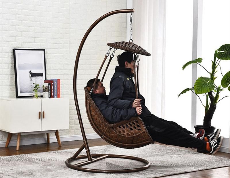 High Quality Metal Egg Durable Hanging Patio Rattan Swing Chair