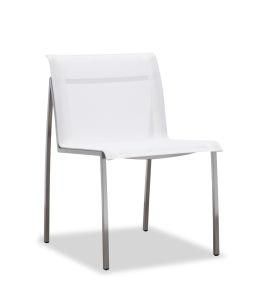 New Design Textilene Outdoor Dining Chair Armless