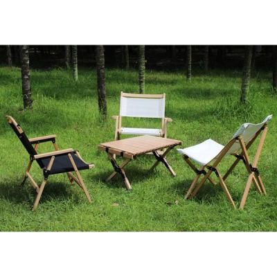 Outdoor Beech Wood Portable Folding Chair and Camping Picnic Table