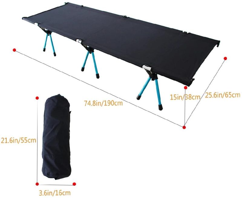 China Hot-Selling Aluminum Cot Army Military Folding Bed