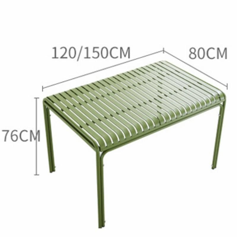 Factory Custom Color Outdoor Dining Table Set with Armrest Chair