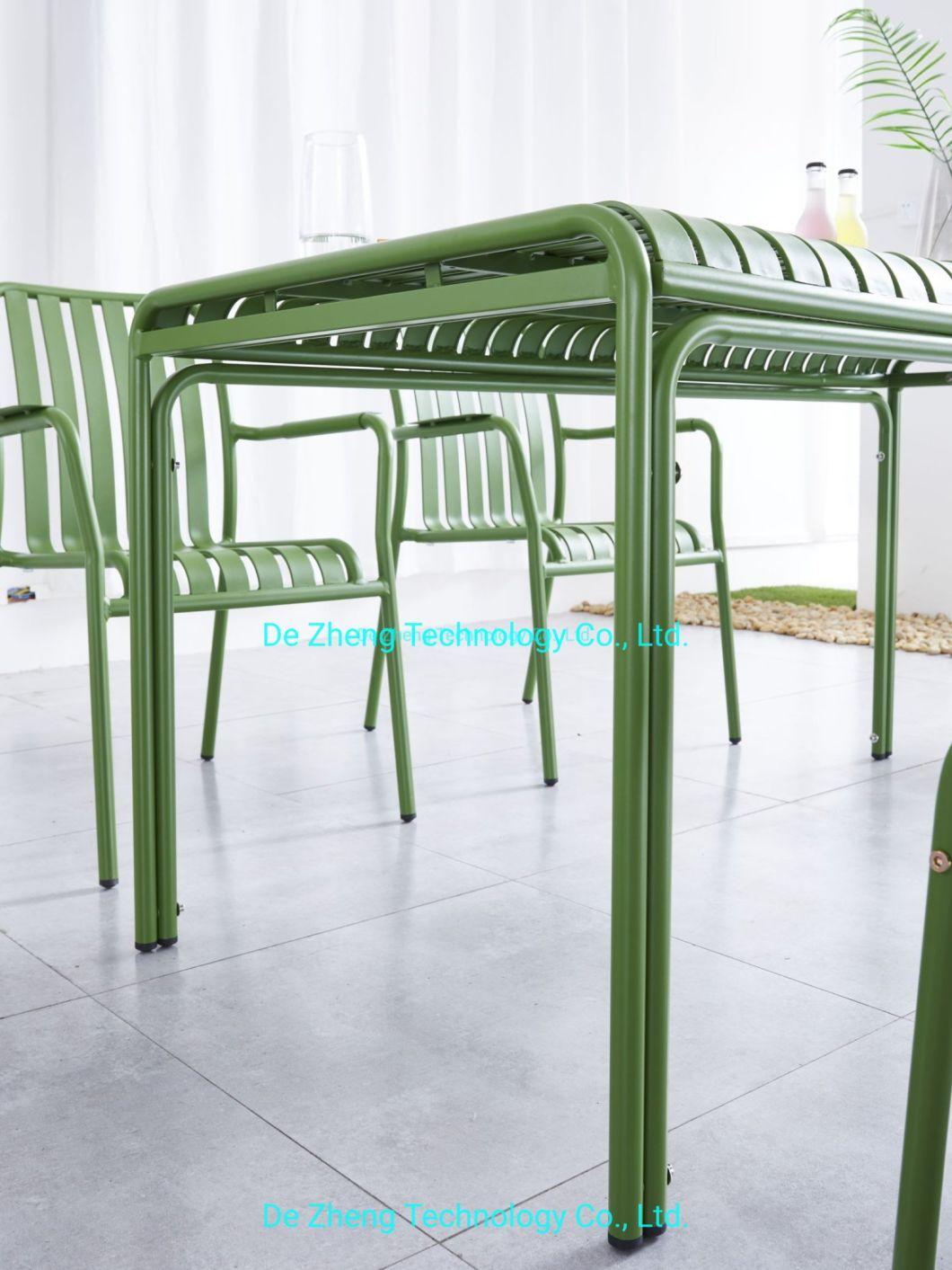 Resort Outdoor Furniture Aluminum Table OEM Garden Furniture Supply Outdoor Table and Chair Set Garden Dining Furniture
