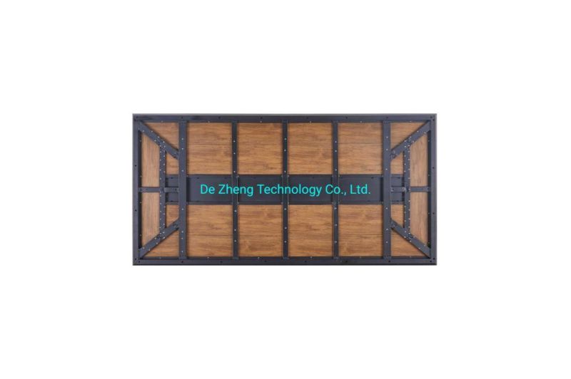 Commercial Furniture Square Wooden Aluminum Table Restaurant Dining Table Furniture