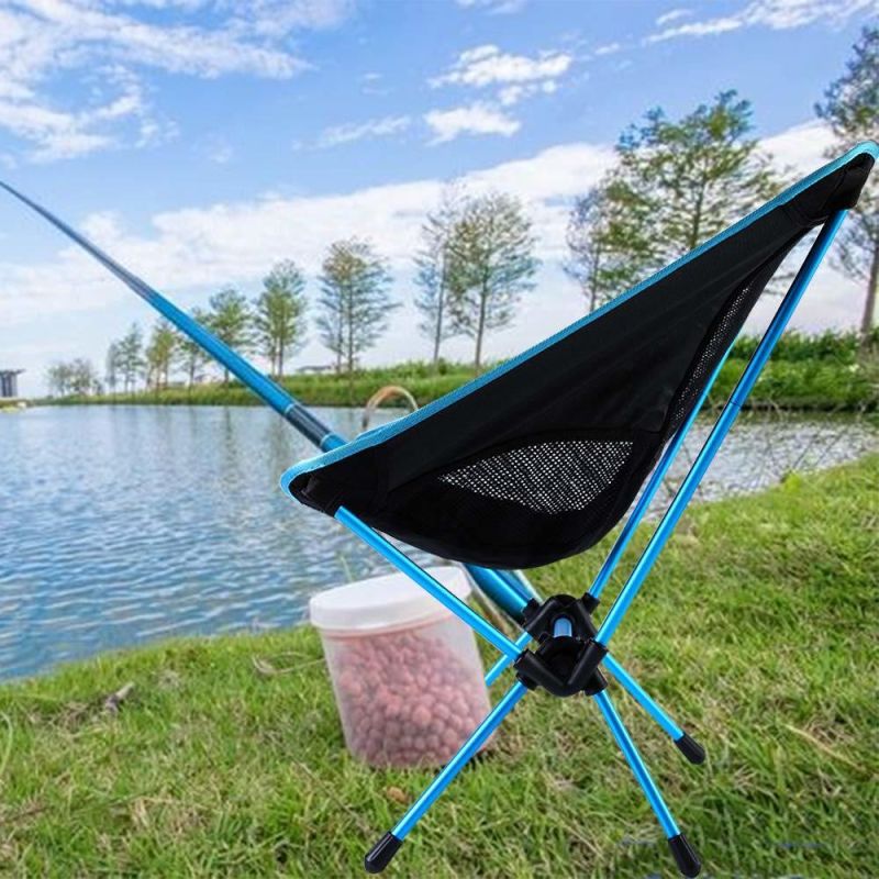 Terralite Portable Camp Chair. Perfect for Camping, Beach, Backpacking & Outdoor Festivals. Compact & Heavy Duty (Supports 300 lbs) . Includes Terragrip