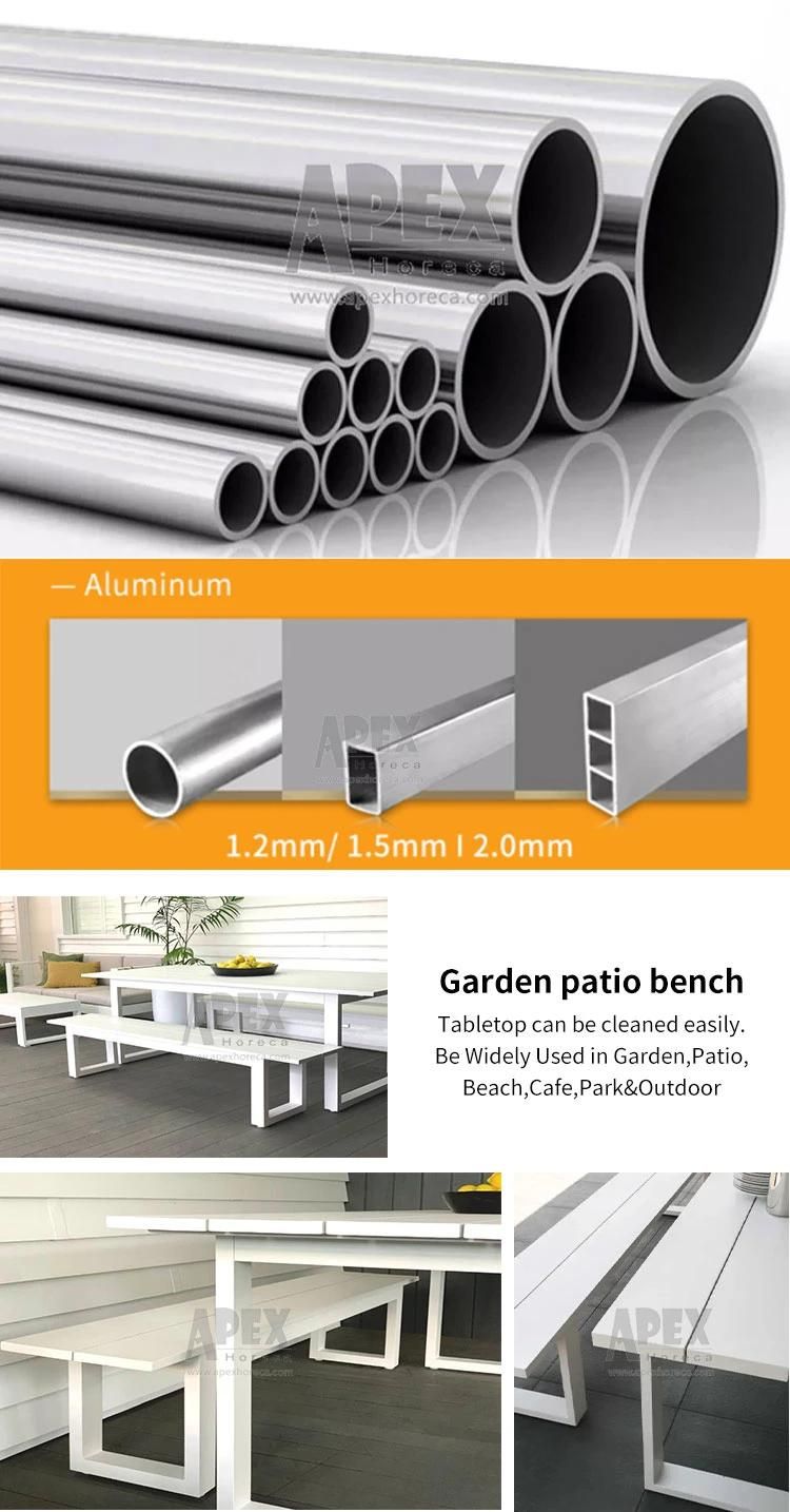 Open Space Top-Level Outdoor Picnic Aluminum Frame Table Set