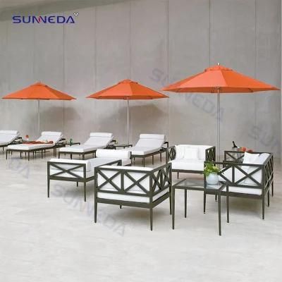 Commercial Living Room Sofa Set with Durable Metal Frame